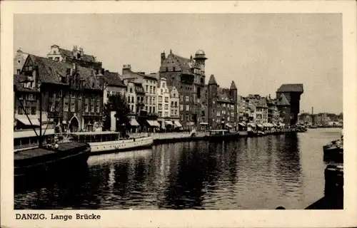 Ak Gdańsk Danzig, Lange Brücke