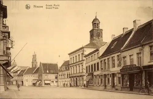 Ak Ninove Ostflandern, Groote Markt