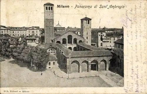 Ak Milano Mailand Lombardia, Panorama di Sant Ambrogio