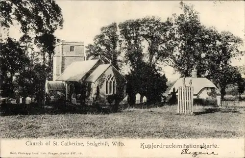 Ak Sedgehill Wiltshire England, St. Catharine Kirche