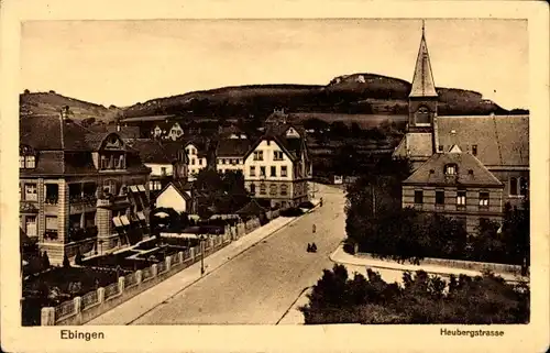 Ak Ebingen Albstadt in Württemberg, Heubergstraße, Kirche