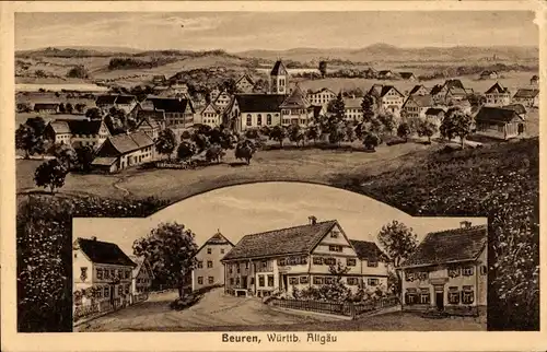 Ak Beuren bei Nürtingen Württemberg, Totalansicht