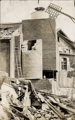 Foto Ak Plochingen am Neckar, Zerstörungen nach Sturm 1913