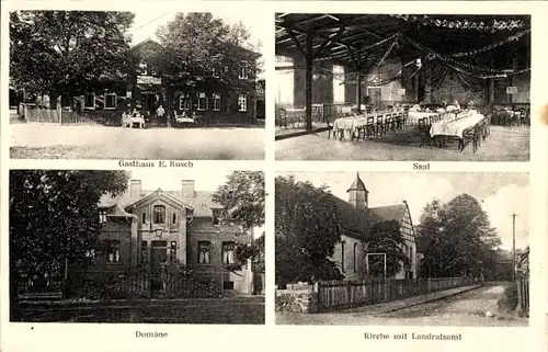 Ak Oldenstadt Uelzen in Niedersachsen, Gasthaus zur Post, Domäne, Kirche, Landratsamt