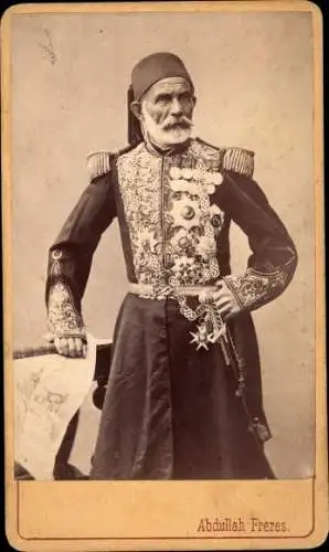 CdV Omer Pascha, Osmanischer Feldmarschall, Orden, Portrait