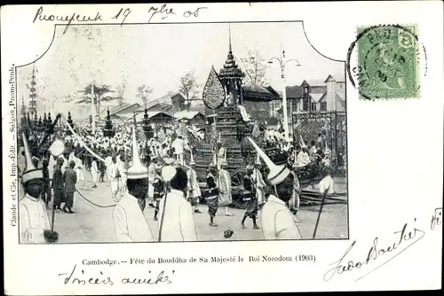 Ak Kambodscha, Fete du Bouddha de Sa Majeste le Roi Norodom 1903