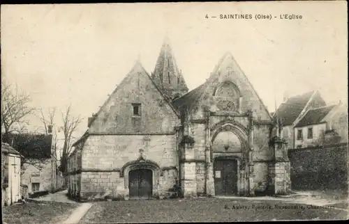 Ak Saintines Oise, Kirche