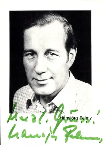 Ak Schauspieler Hansjörg Felmy, Portrait, Autogramm