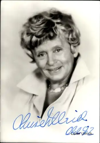 Ak Schauspielerin Luise Ullrich, Portrait, Autogramm