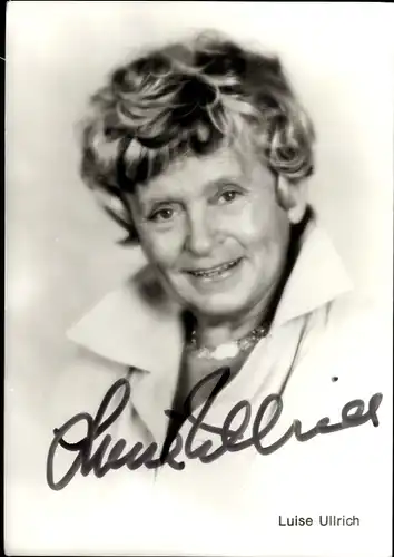 Ak Schauspielerin Luise Ullrich, Portrait, Autogramm