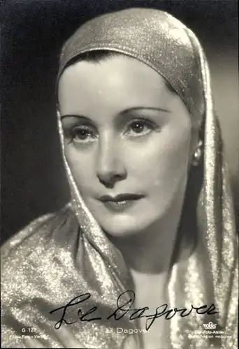 Ak Schauspielerin Lil Dagover, Portrait, Autogramm, Kopfbedeckung