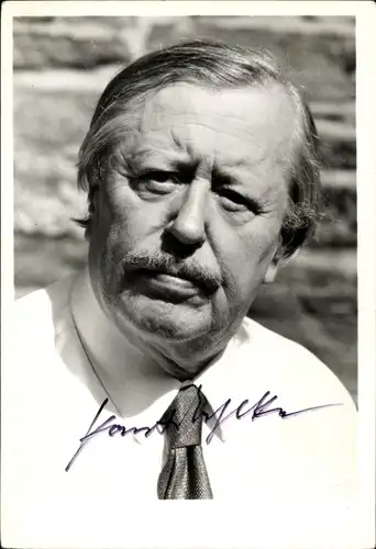 Foto Schauspieler Paul Dahlke, Portrait, Autogramm, Krawatte