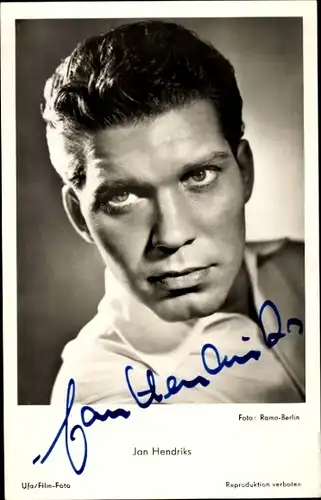 Ak Schauspieler Jan Hendriks, Portrait, Autogramm