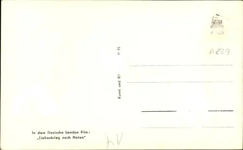 Ak Schauspielerin Marte Harell, Portrait, Autogramm, Film Liebeskrieg nach Noten