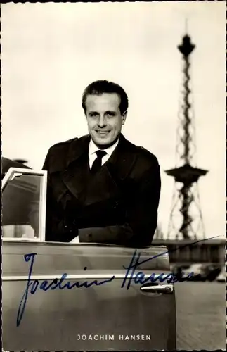 Ak Schauspieler Joachim Hansen, Portrait, Autogramm, Auto, Turm