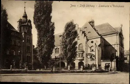 Ak Jena in Thüringen, Zeiß-Stiftung, Lesehalle, Volkshaus