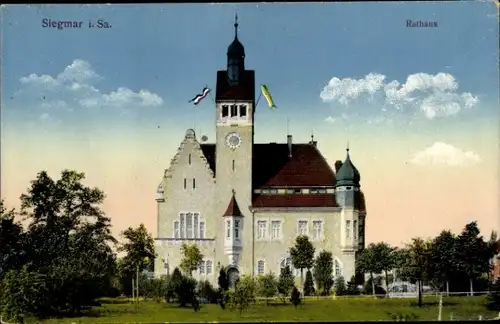 Ak Siegmar Chemnitz in Sachsen, Rathaus