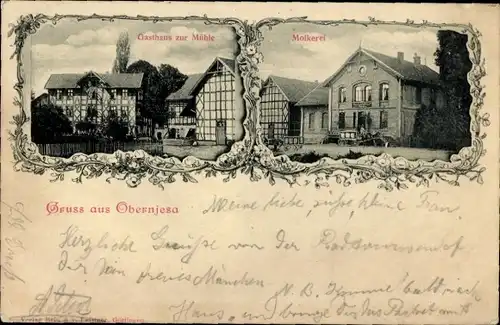 Ak Obernjesa Rosdorf in Niedersachsen, Gasthaus zur Mühle, Molkerei