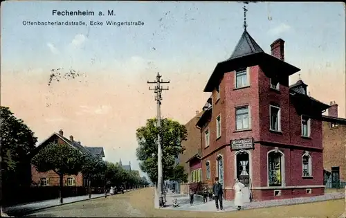 Ak Fechenheim Frankfurt am Main, Offenbacherlandstraße Ecke Wingertstraße