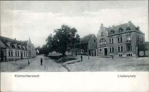 Ak Klein Schierstedt Aschersleben im Salzlandkreis, Lindenplatz