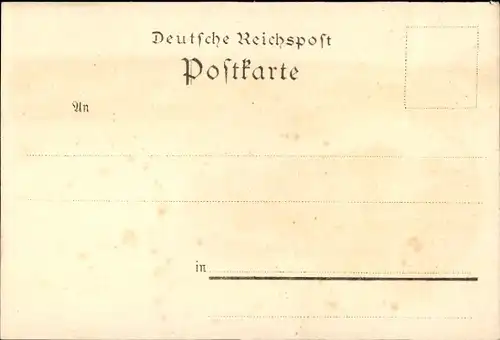 Litho Neuhaus am Rennweg Thüringen, Gasthaus Thüringer Hof, Panorama