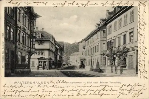 Ak Waltershausen in Thüringen, Hauptstraße, Schloss Tenneberg