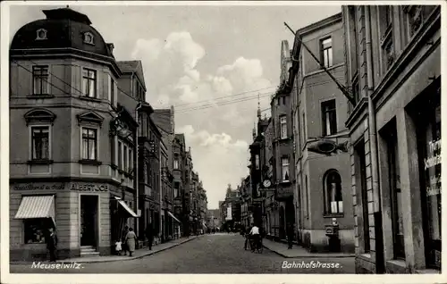 Ak Meuselwitz in Thüringen, Bahnhofstraße