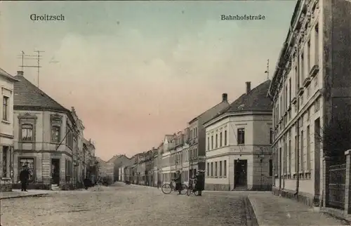 Ak Groitzsch in Sachsen, Bahnhofstraße