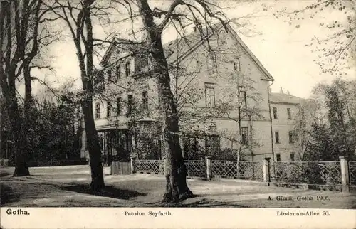 Ak Gotha, Pension Seyfarth, Lindenau Allee 20