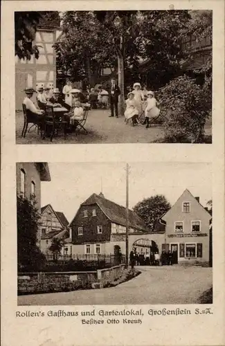 Ak Großenstein in Thüringen, Rollens Gasthaus und Gartenlokal