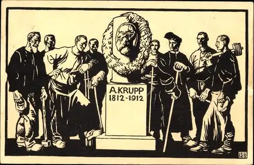 Künstler Ak Essen im Ruhrgebiet, A. Krupp, Hundertjahrfeier 1912