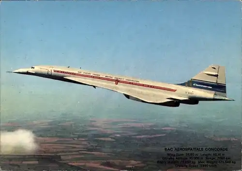 Ak BAC Aerospatiale Concorde, Überschallflugzeug