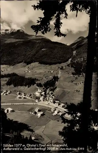 Ak Sölden in Tirol, Panorama, Innerwald, Außerwald, Geislacherkogl