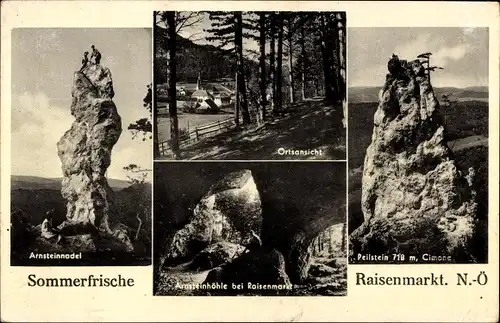 Ak Maria Raisenmarkt Niederösterreich, Ortsansicht, Arnsteinnadel