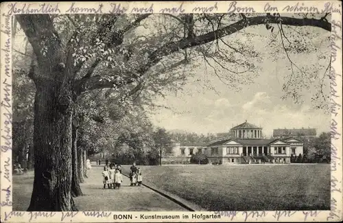 Ak Bonn am Rhein, Kunstmuseum im Hofgarten, Kinder