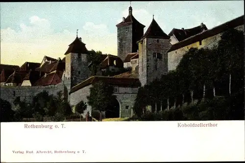 Ak Rothenburg ob der Tauber Mittelfranken, Koboldzellertor