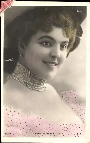 Ak Variete Künstlerin Rita Porcher, Portrait