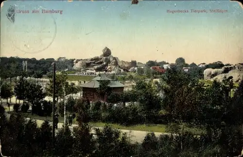 Ak Hamburg Eimsbüttel Stellingen, Carl Hagenbecks Tierpark, Teilansicht