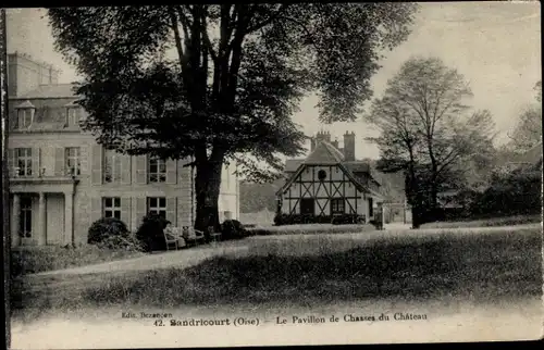 Ak Sandricourt Amblainville Oise, The Château Hunting Lodge