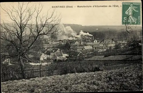 Ak Saintines-Oise, staatliche Streichholzfabrik