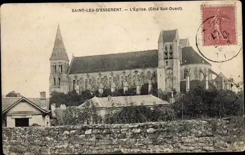 Ak Saint Leu d'Esserent Oise, Kirche