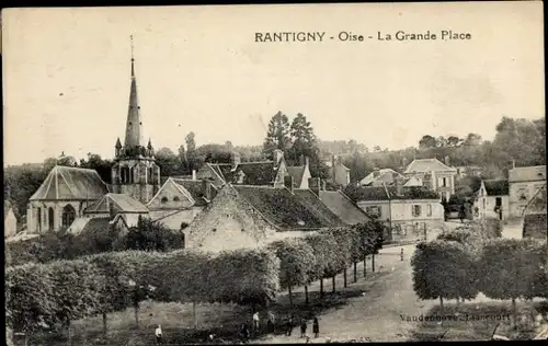 Ak Rantigny Oise, La Grande Place