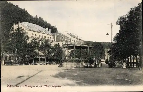 Ak Spa Wallonien Lüttich, Le Kiosque et la Place Royale
