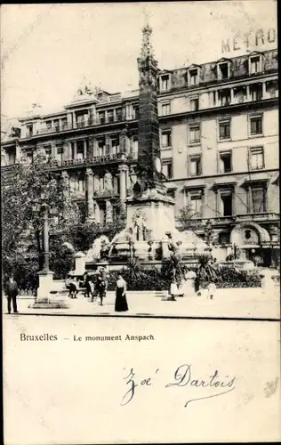 Ak Brüssel, Le Monument Anspach