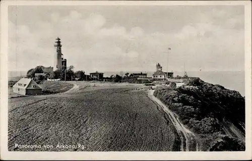 Ak Arkona Putgarten auf Rügen, Panorama, Leuchtturm