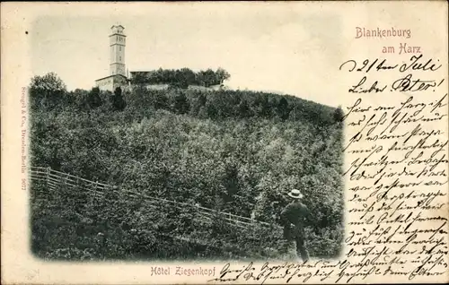 Ak Blankenburg am Harz, Ziegenkopf, Hotel Ziegenkopf