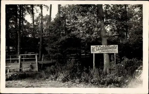 Ak Altruppin Neuruppin in Brandenburg, Schild zur Waldschenke Stendenitz