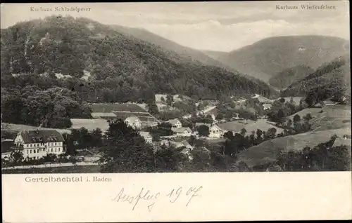 Ak Bühlertal in Baden, Blick auf den Ort mit Umgebung