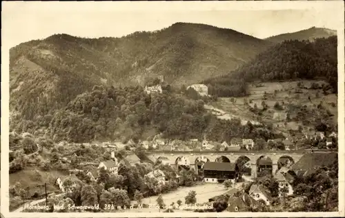 Ak Hornberg im Schwarzwald, Blick vom Reichenbachtal, Gesamtansicht