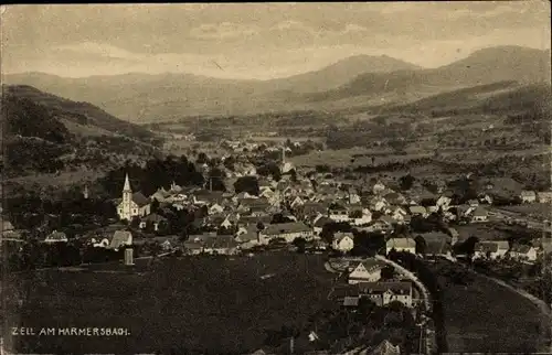 Ak Zell am Harmersbach Schwarzwald Baden, Totalansicht